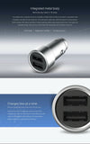 Xiaomi Mi Car Charger 3.6A Fast Charging Metal Style - SILVER